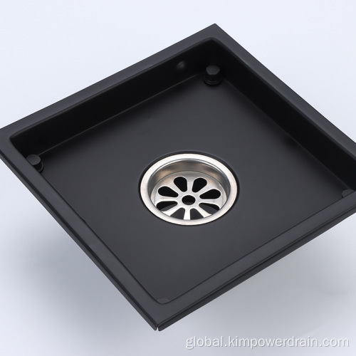 6 Inches Floor Drain 6inch Black Square Shower Floor Drain Factory